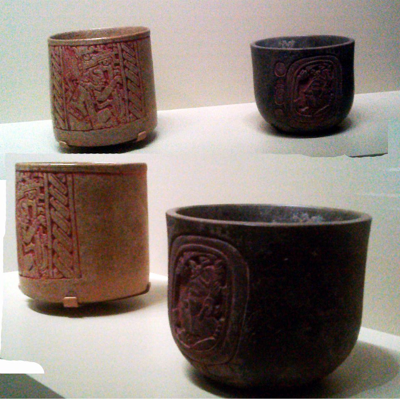 2 mayan vases