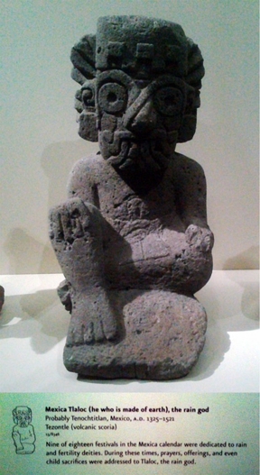 tlaloc rain god statue
